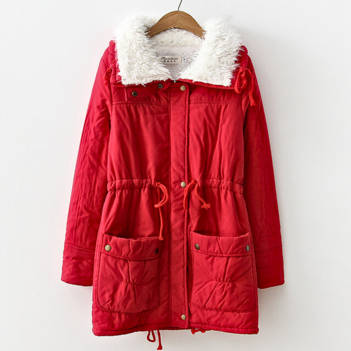 Men's Sherpa Lined Parka Winter Coat Adjustable Waist Jacket 5