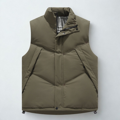 Men's Puffer Vest Insulated Quilted Gilet Stand Collar 6