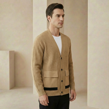 Men's Ribbed Cardigan | Relaxed Fit & Button Front 2