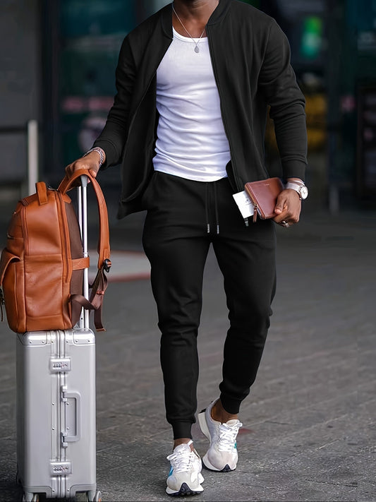 Men's Tracksuit Set | Zip Jacket & Relaxed Fit 1