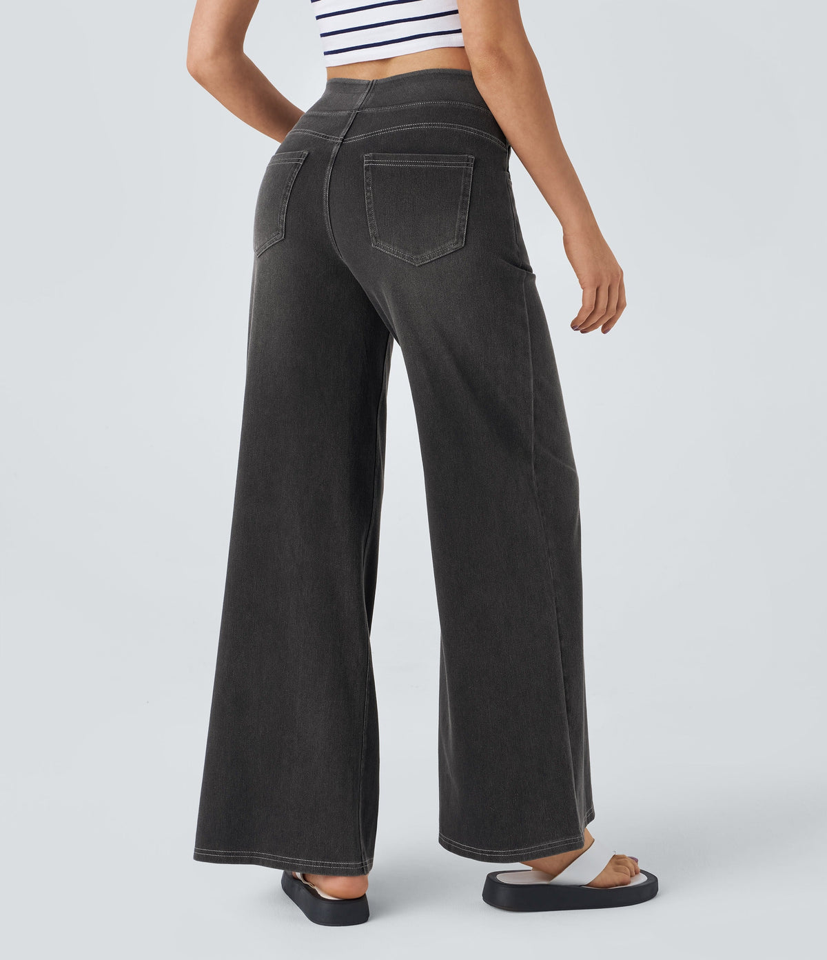 Women's High Rise Jeans Stretch Skinny Fit Trousers 18