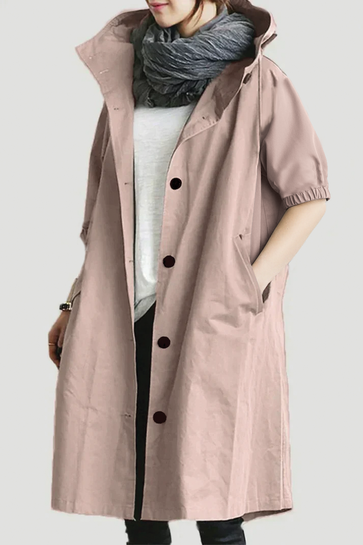 Anna - Stylish Hooded Trench Coat for All Occasions