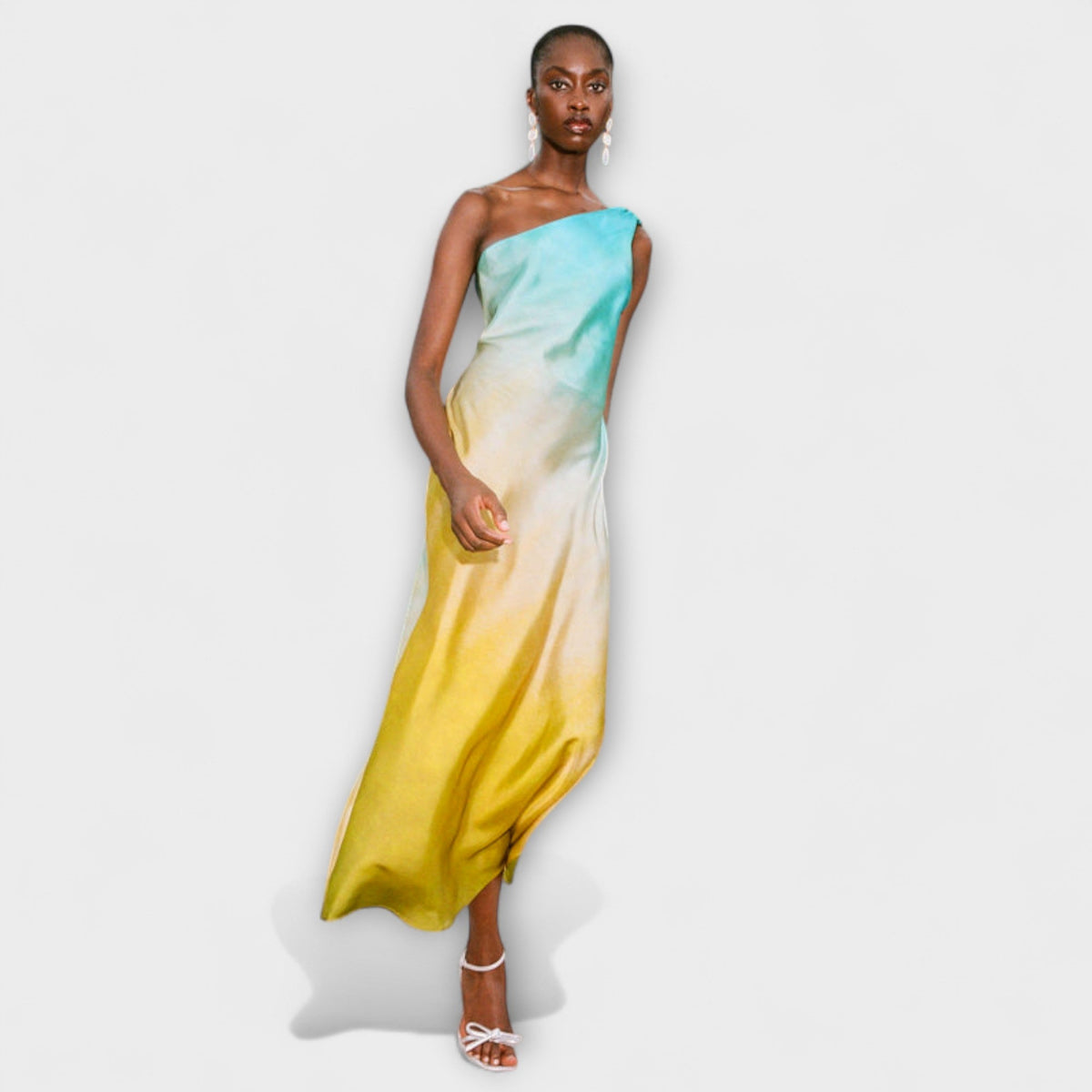 Arabella - Chic One-Shoulder Midi Dress for Any Occasion