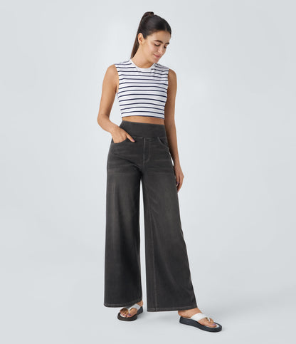 Women's High Rise Jeans Stretch Skinny Fit Trousers 17