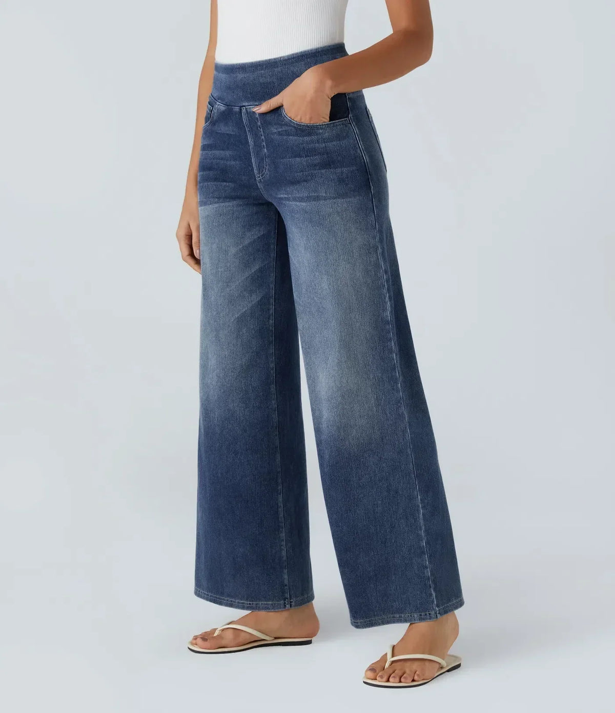 Women's High Rise Jeans Stretch Skinny Fit Trousers 3