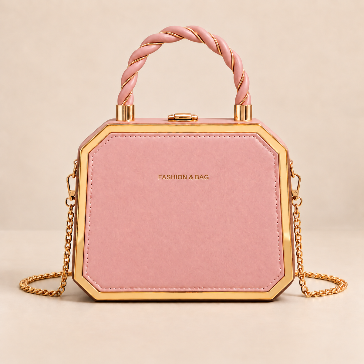 Women's Top Handle Bag | Hexagonal Frame & Hardware 3