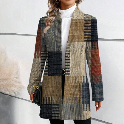 Checked Women's Blazer for Chic Occasions