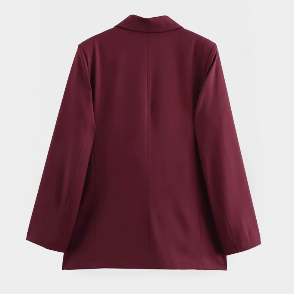 Chic Burgundy Blazer for Smart-Casual Events