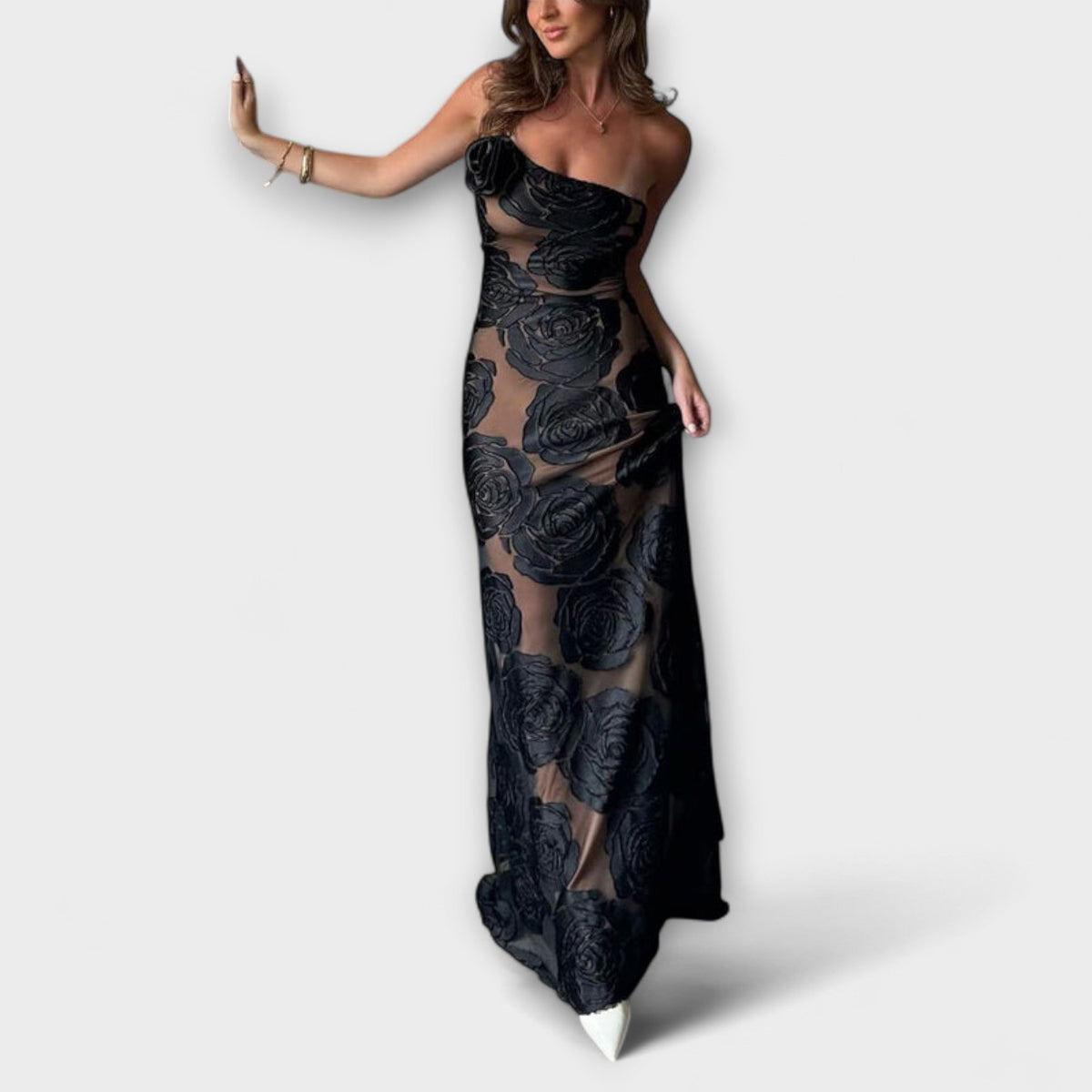 Chic Floral Maxi Dress for Spring Events