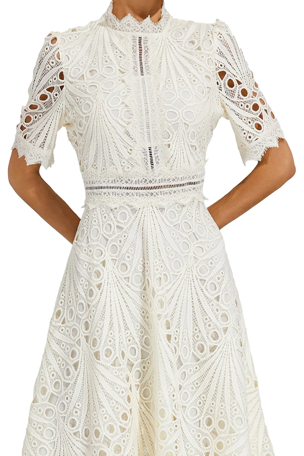Chic Lace Midi Dress for Weddings & Events