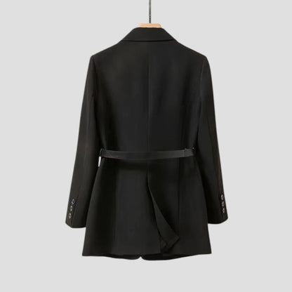 Chic Women's Belted Blazer Jacket for Office & Events