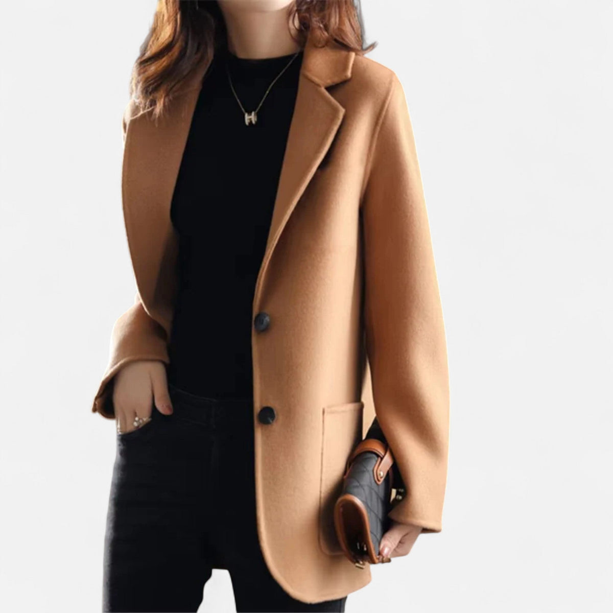 Chic Women’s Blazer Coat - Stylish Buttoned Design for Any Occasion