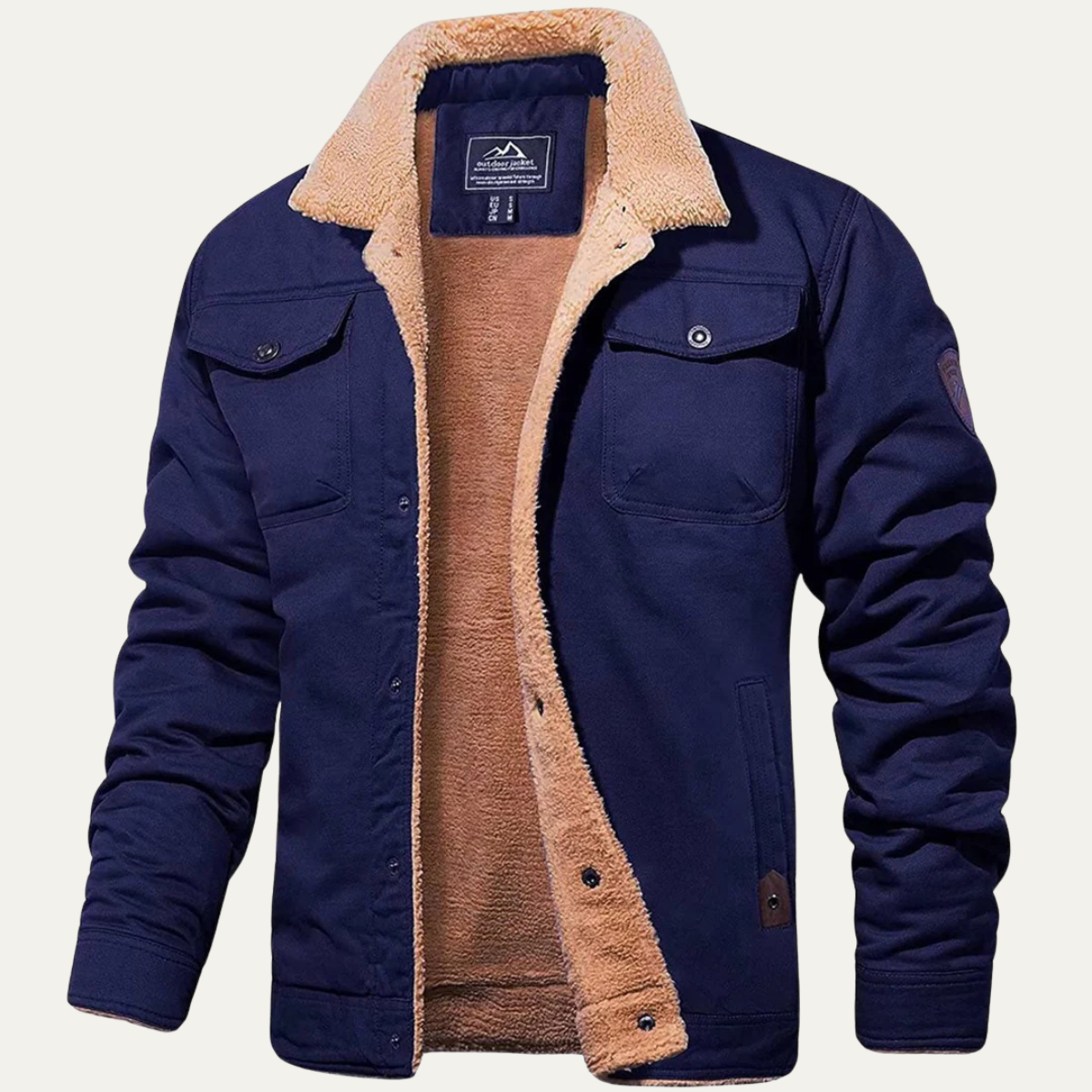 Men's Winter Coat Tailored Fit Multiple Pockets Warm 11