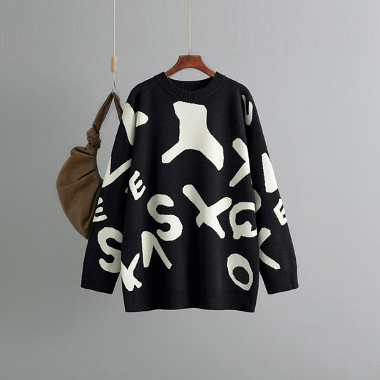 Delilah - Stylish Graphic Knit Sweater for Every Occasion