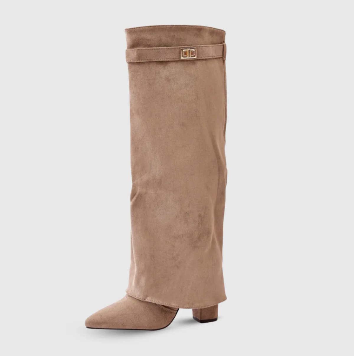 Women's Block Heel Boots Strap Detailing Classic Design 3
