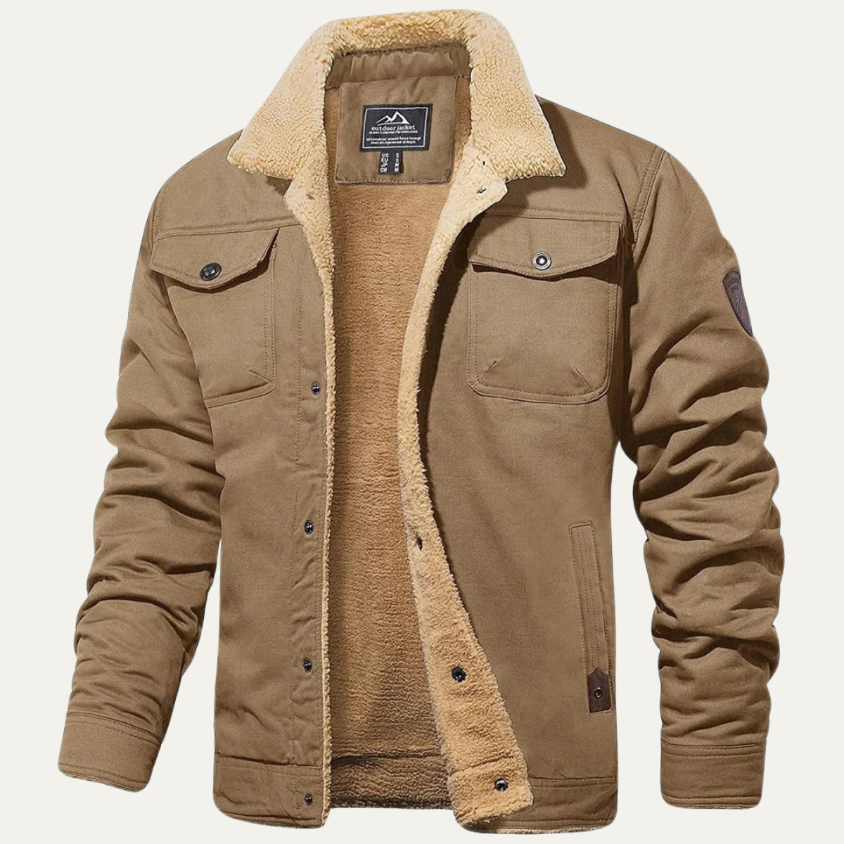 Men's Winter Coat Tailored Fit Multiple Pockets Warm 1