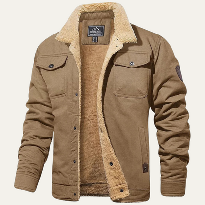 Men's Winter Coat Tailored Fit Multiple Pockets Warm 1
