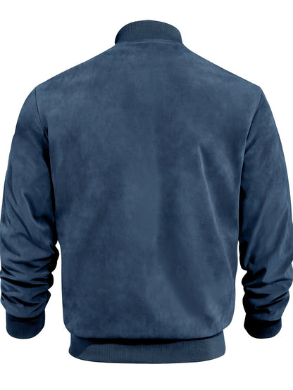 Men's Classic Fit Biker Jacket Modern Accents Coat 5
