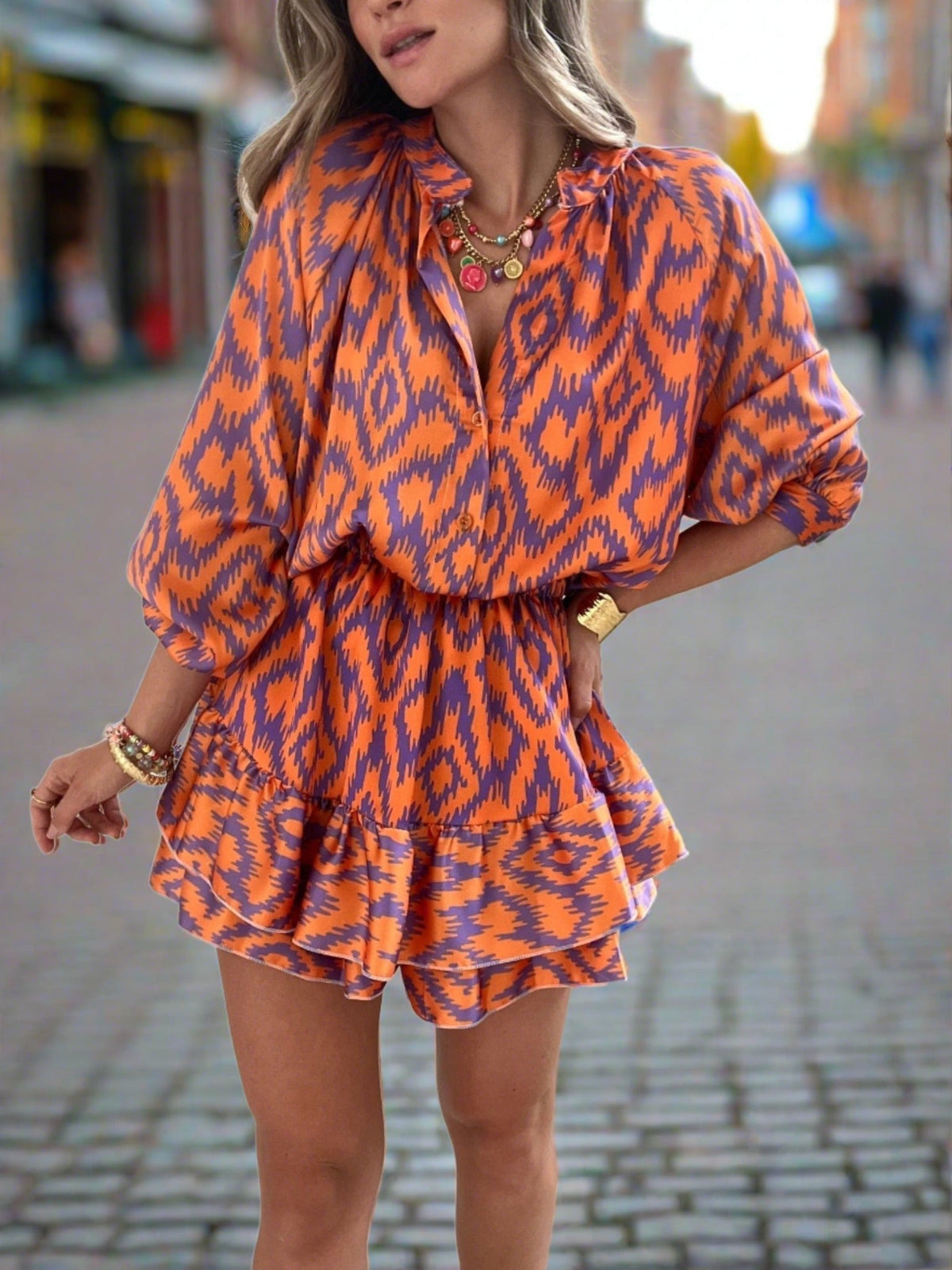 Eleanor - Flowy Ruffle Mini Dress for Every Occasion