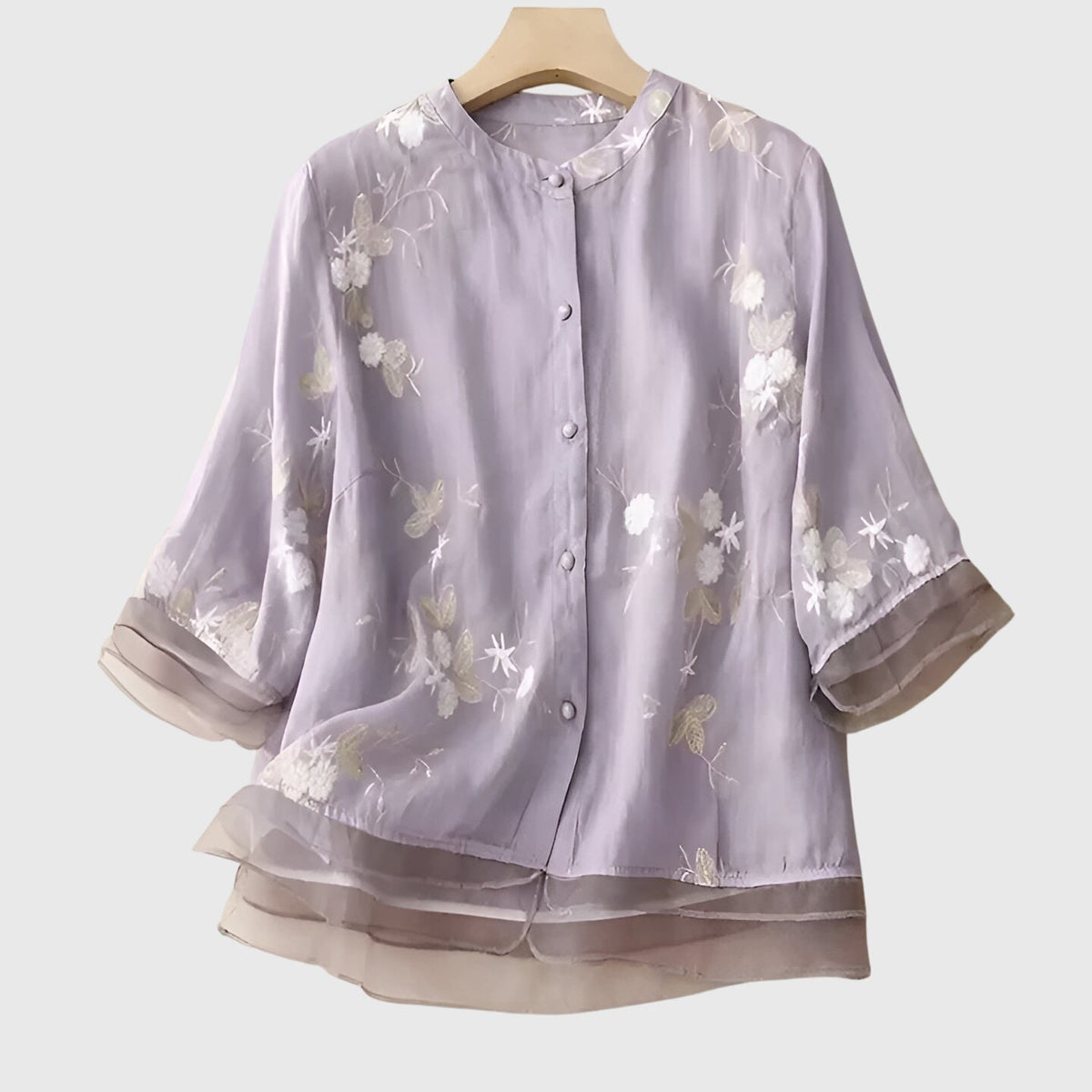 Embroidered Floral Blouse for Special Occasions