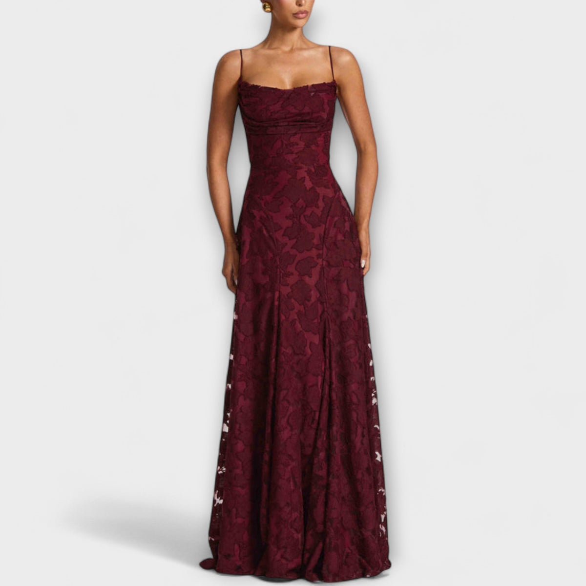 Floral Lace Maxi Dress for Special Occasions