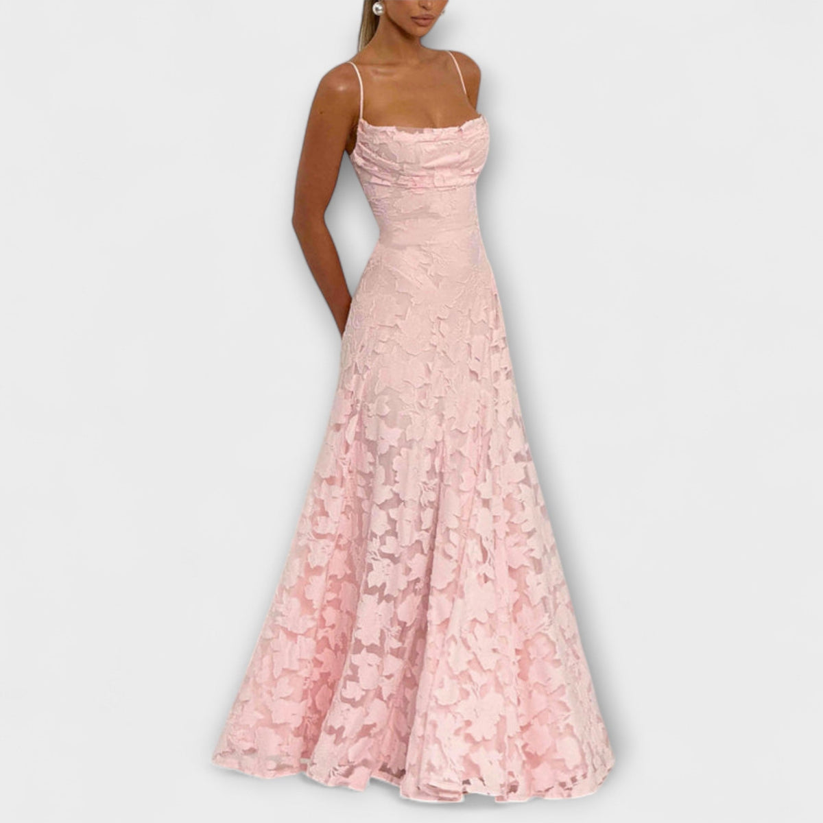 Floral Lace Maxi Dress for Special Occasions
