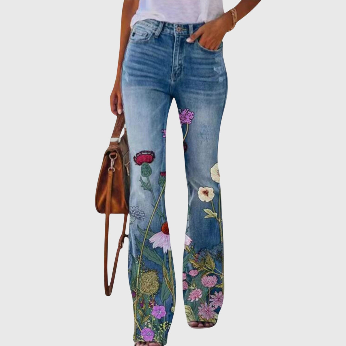 Floral Print Trousers for Stylish Occasions