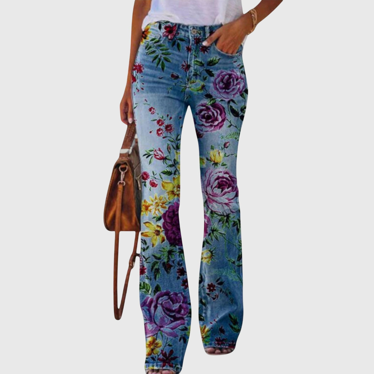 Floral Print Trousers for Stylish Occasions