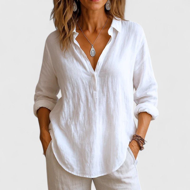 Franzina | Stylish Linen Blouse for Every Occasion