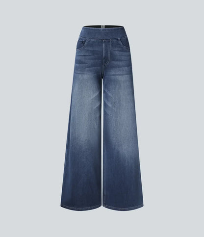 Women's High Rise Jeans Stretch Skinny Fit Trousers 8