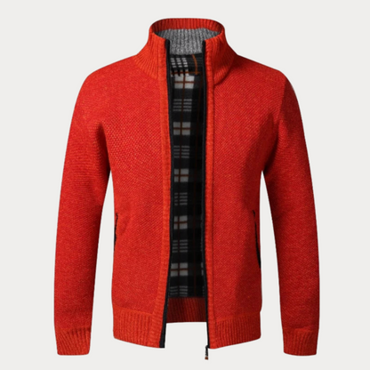 Men's Zip Up Cardigan Tailored Fit Knit Jacket Sweater 15
