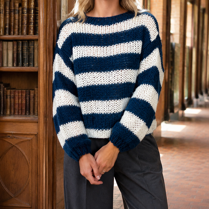 Adele Striped Sweater - Blue
