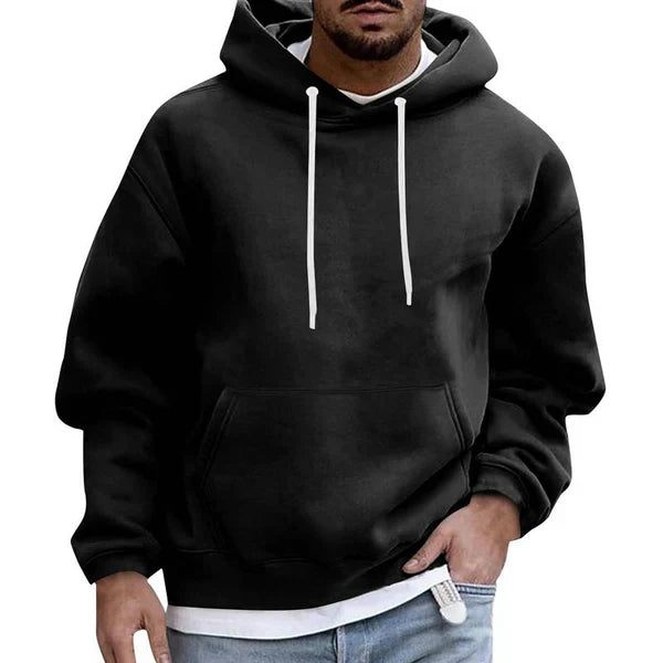 Men's Hoodie Relaxed Fit Kangaroo Pocket Pullover Top 3