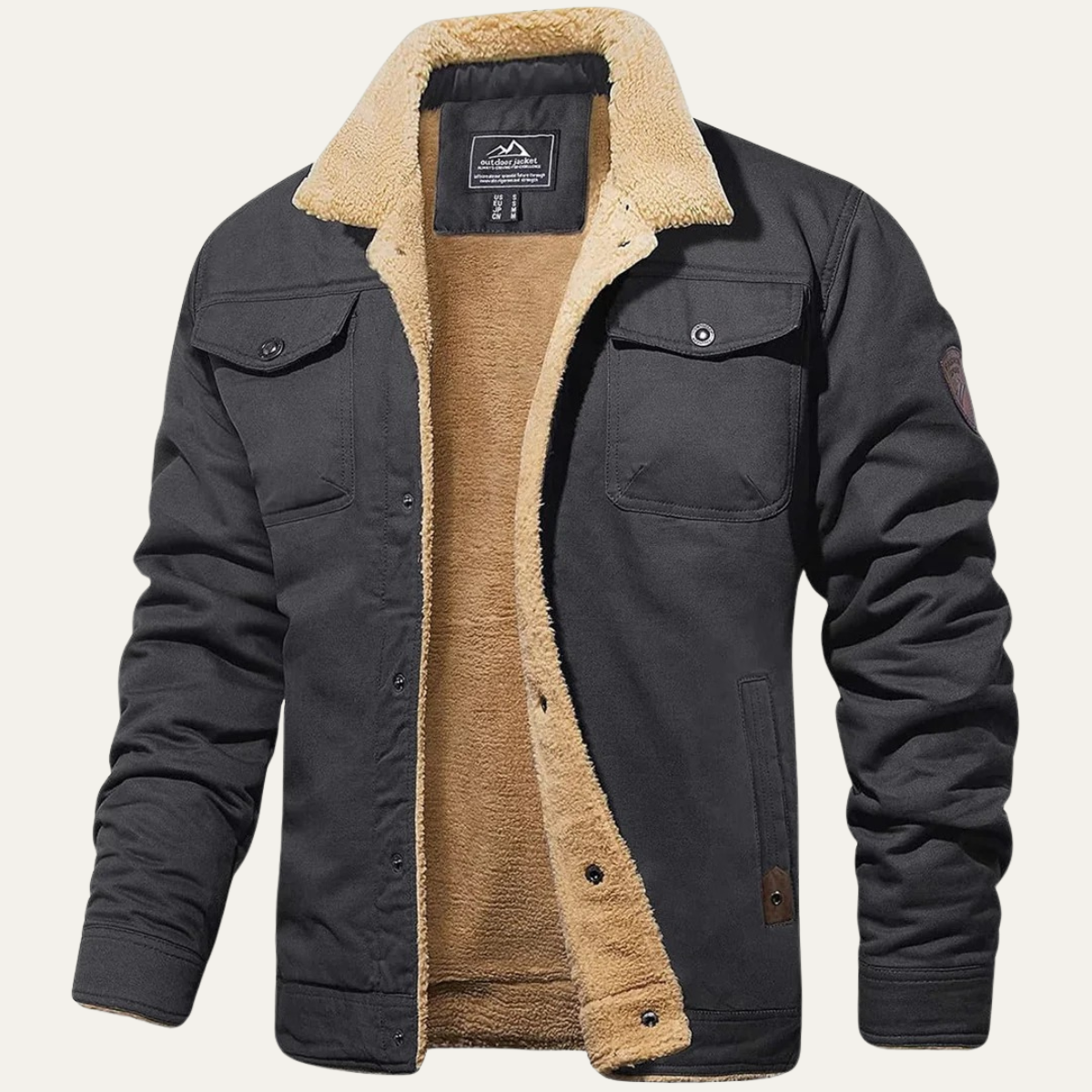 Men's Winter Coat Tailored Fit Multiple Pockets Warm 7