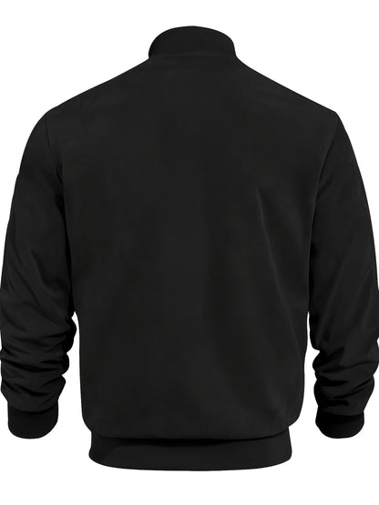 Men's Classic Fit Biker Jacket Modern Accents Coat 7