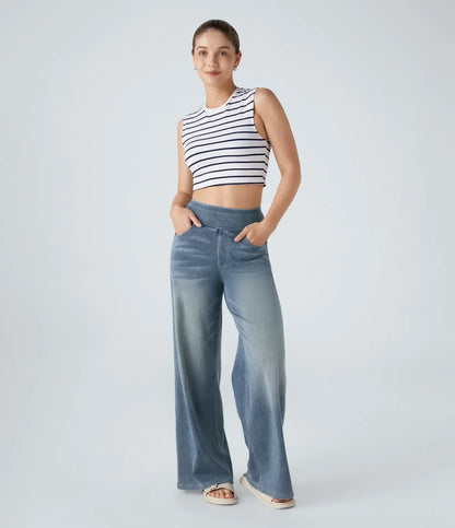 Women's High Rise Jeans Stretch Skinny Fit Trousers 10