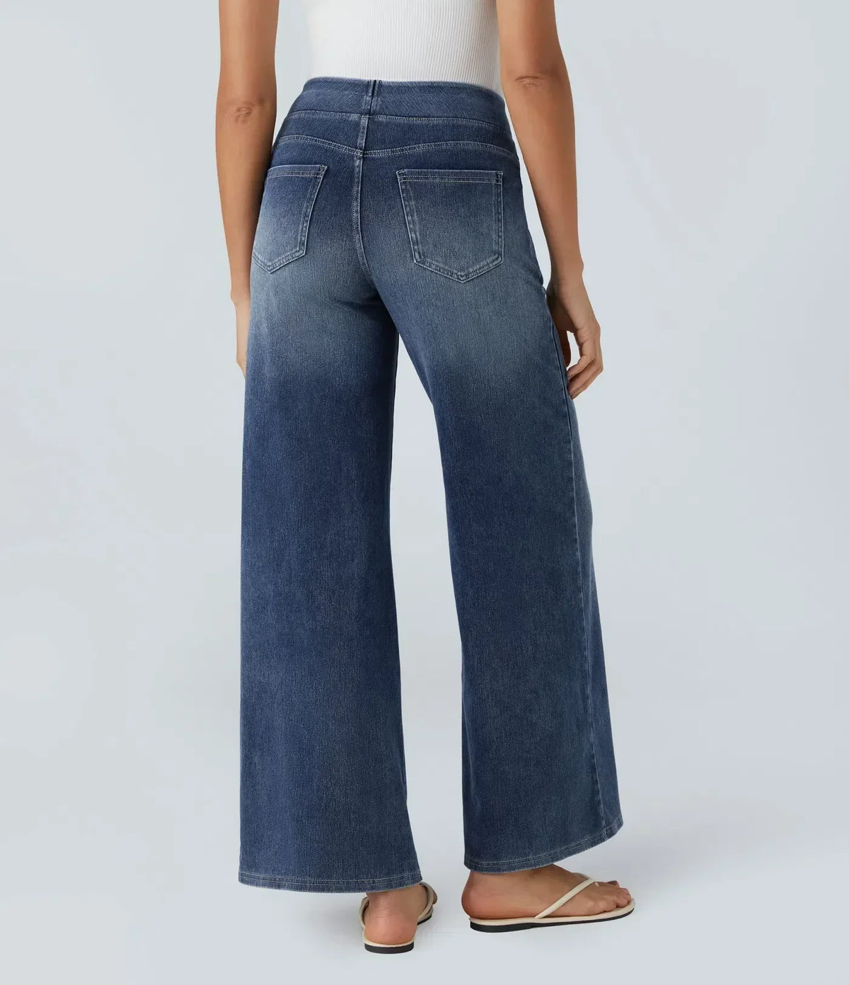Women's High Rise Jeans Stretch Skinny Fit Trousers 4