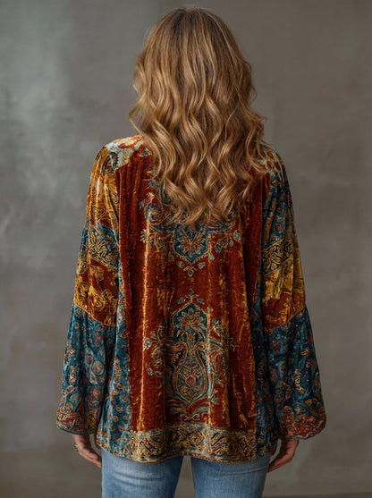 Women's Kimono Jacket Open Front Bohemian Flowy Cardigan 2