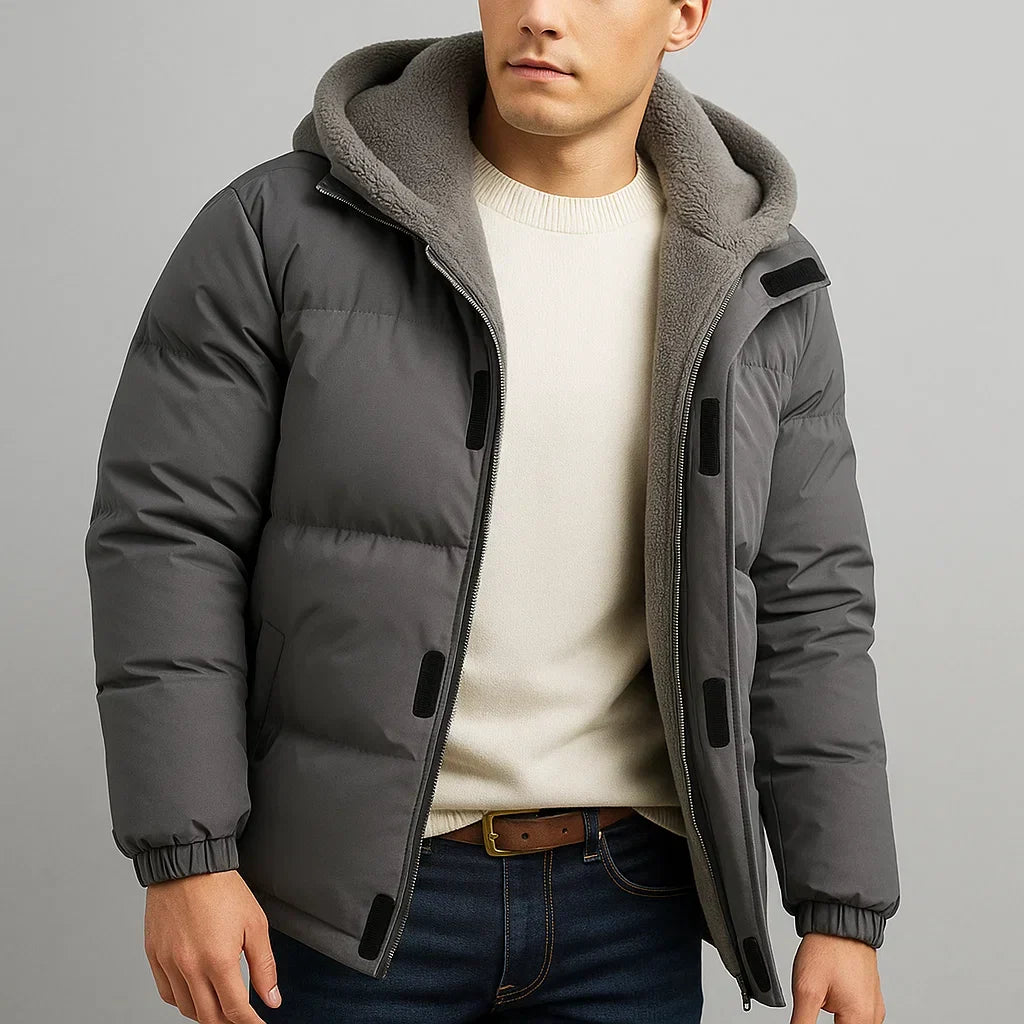 Men's Waterproof Insulated Winter Jacket Hooded Coat 3