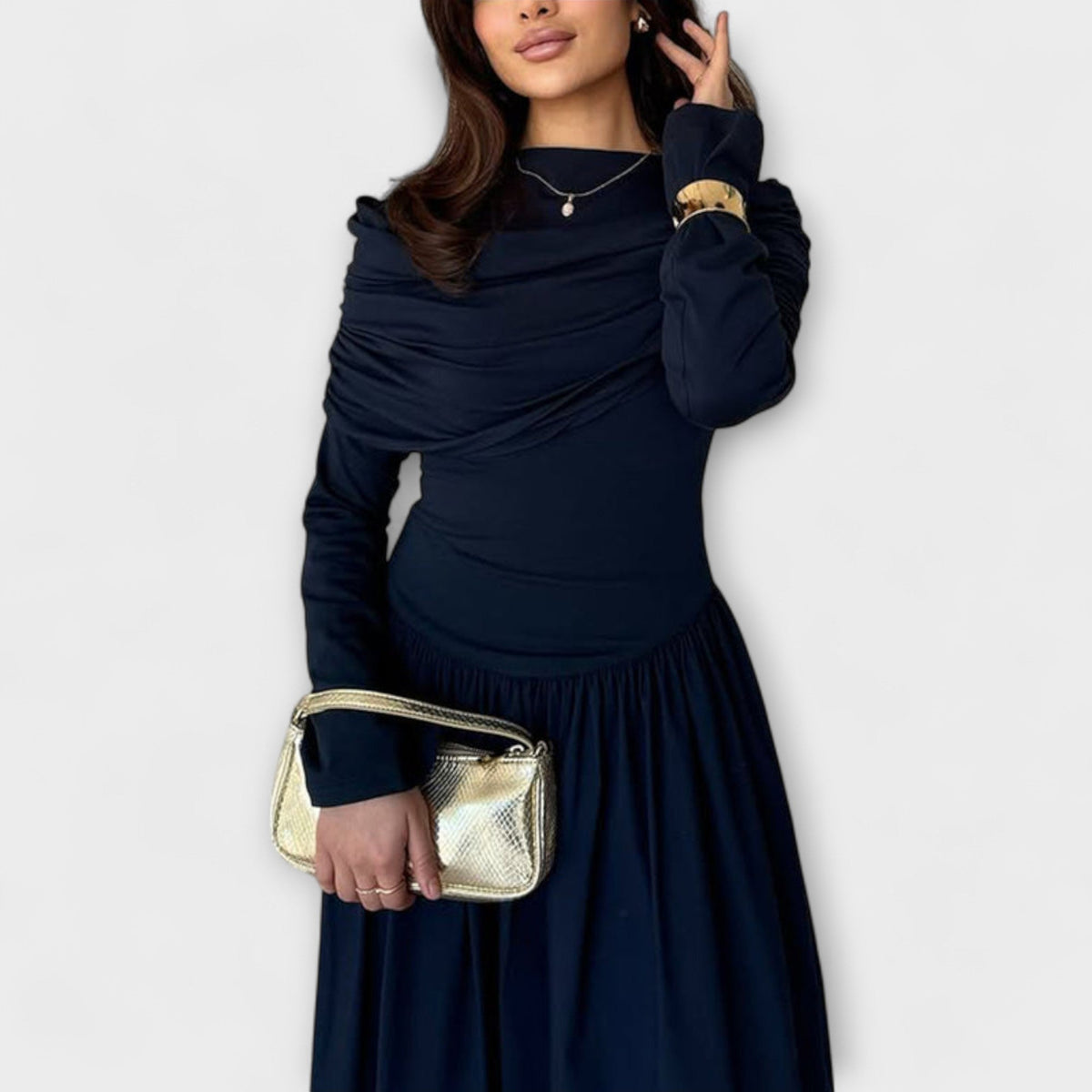Jessica - Chic Pleated Dress for Everyday Wear