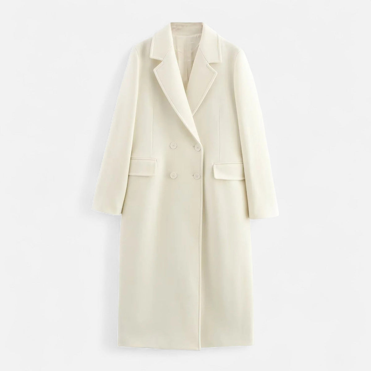 Women's Double-Breasted Trench Coat Tailored Lapel Collar 1