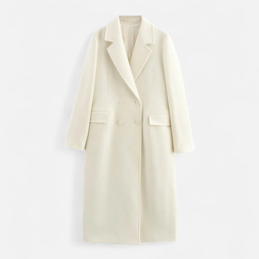 Women's Double-Breasted Trench Coat Tailored Lapel Collar 1