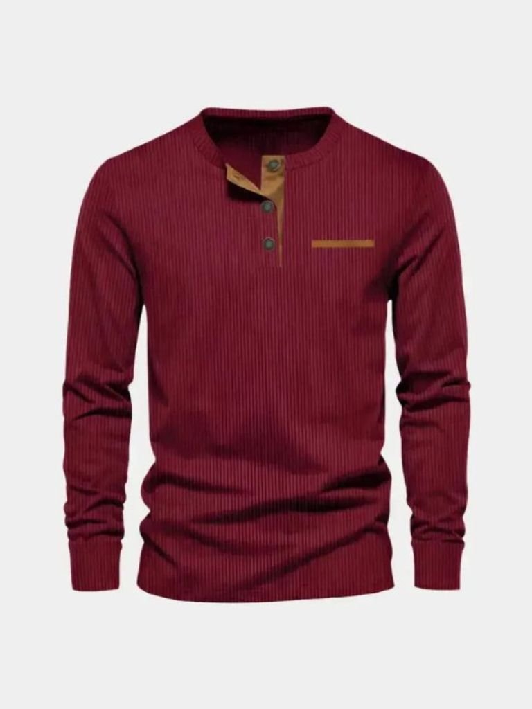 Corduroy Long Sleeve T-Shirt - Cross & Crown - Cross & Crown