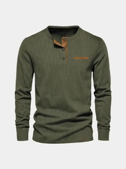 Corduroy Long Sleeve T-Shirt - Cross & Crown - Cross & Crown