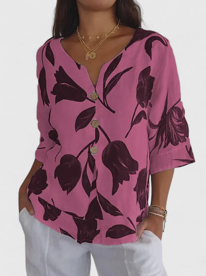 Laura | Stylish V-Neck Blouse for Every Occasion