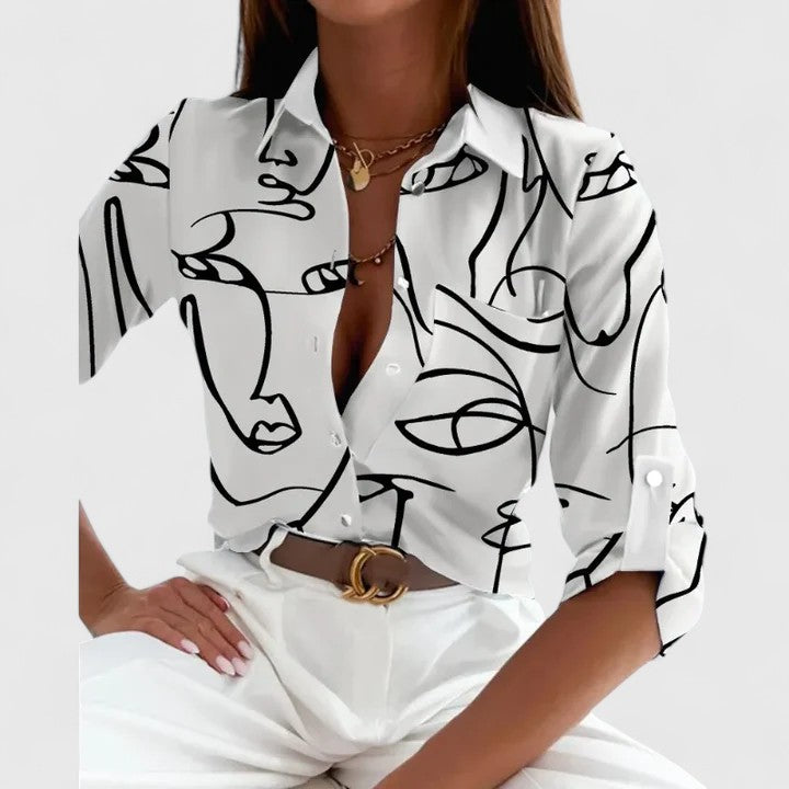Lisette | Chic Long Sleeve Blouse for Any Occasion