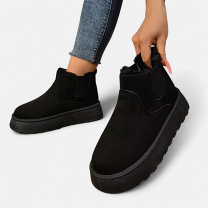 Women's Platform Ankle Boots Plush Lined Winter Footwear 13