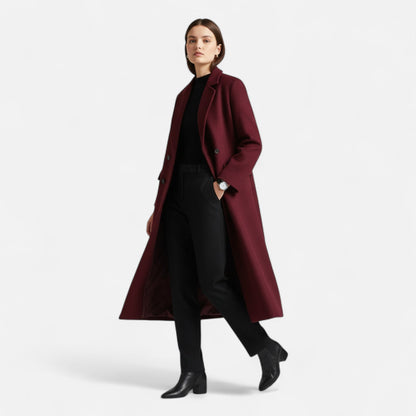Women's Double-Breasted Trench Coat Tailored Lapel Collar 6