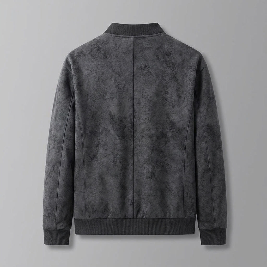Men's Bomber Jacket | Vegan Suede & Plush Lining | Relaxed Fit & Everyday Style | Voxeya 6
