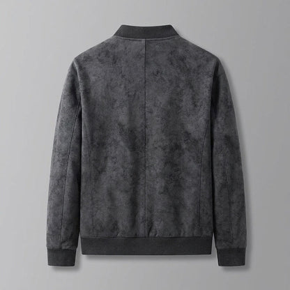 Men's Bomber Jacket | Vegan Suede & Plush Lining | Relaxed Fit & Everyday Style | Voxeya 6